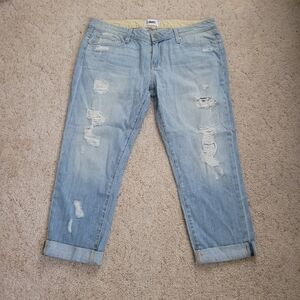 Paige Light Wash Distressed Jimmy Jimmy Crop